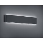 Applique rectangulaire thames ii led double lumi�re ip54 anthracite l46 cm trio lighting