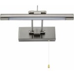 Zvd - applique salle bain led - interrupteur tirette - miroir orientable ip44 - 4000k 35cm / 6w