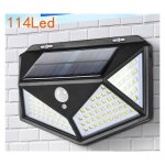 Applique solaire 800 lumens 114 led 2400mah clairage solaire - jandei