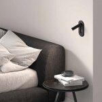 Applique encastrable tte de lit mila tactile noir mat
