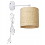 Applique, veilleuse, tube, rotin avec c�ble