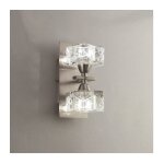 Mantra - applique, applique zen 2l satin nickel en verre