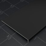 Appui de fen�tre pvc l. 40 cm x �p. 9 mm - noir - 100 cm