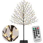 Arbre lumineux led avec minuterie 8 modes de lumi�re r�sistant aux intemp�ries d�coration no�l lampe ...
