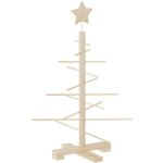 Arbre de no�l en bois pour d�coration 75 cm bois massif de pin vidaxl