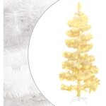 Arbre de no�l h�lico�dal avec support et led blanc 150 cm pvc