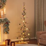 Arbre de no�l en m�tal avec base en bois noir 180 cm vidaxl