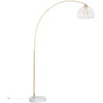 Arc - led dimmable lampadaire variateur inclus - 1 lumi�re - h 170 cm - laiton - moderne - �clairage ...
