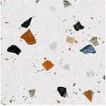 Arcana - carrelage effet terrazzo stracciatella 60x60 blanc (1, 44m�) - les carreaux de jean