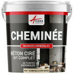 Arcane industries - bton cir chemine, kit avec primaire et vernis - 10 m (en 2 couches) chinchilla ...