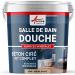 Arcane industries ? kit b�ton cir� salle de bain ? couverture 10 m� en 2 couches ? vernis high protect ...