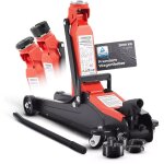 Arebos 2t cric hydraulique de man?uvre crics avec supports en caoutchouc