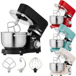 Arebos - robot p�tissier professionnel 1500w noir robot de cuisine multifonction avec fouet, batteur, ...