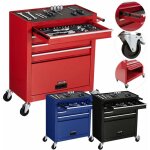 Arebos - servante d'atelier 4 compartiments avec 81 pi�ces d'outils chariot � outils �quip� frein de ...