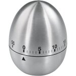 Argent minuteur � ?uf (avec fonction minuterie, sablier, en acier inoxydable)
