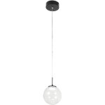 Ariel - suspension simple transparente de fabas luce - led 8w dimmable - plafonnier design moderne