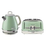 Pack ariete bouilloire electrique 1l sans fil 1630w + grille - pain 4 fentes 1600w vert rétro Pack ariete bouilloire electrique 1l sans fil 1630w + grille - pain 4 fentes 1600w vert rétro