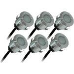 Arev - arlux lighting lot 6 spots extérieur encastrables 4. 5w, 3000k, 6x15lm, Ø35, inox - patio Arev - arlux lighting lot 6 spots extérieur encastrables 4. 5w, 3000k, 6x15lm, Ø35, inox - patio