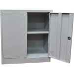 Armoire pour amis de jardin avec tagre  deux portes en tle d'acier avec serrure  cl, gris