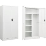 Armoire avec �tag�res et portes 90x40x180 cm en acier dans diff�rentes couleurs couleur : blanc