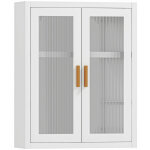 Armoire murale cannel�e oppy blanc