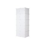 Armoire penderie modulable, 10 cubes, armoire chambre, tagre de rangement avec portes, pour le stockage ...