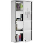 Armoire � pharmacie murale 60x30x12 cm - coffre � m�dicaments s�curis� avec serrure acier inox - rangement ...