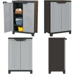 Armoire en plastique 65x45x97 cm - meuble de rangement - armoire plastique - armoire grise - rangement ...