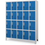 Armoire vestiaire m�tallique robert 1360 x 1720 x 450 mm, gris - bleu