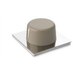 Blister de 2 butes de porte adhsives inox / beige 45x45mm 2023 - 6 + inofix