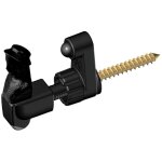 Arr�t de volet battant � t�te de berg�re en composite coloris noir en 110 mm - bourgeois freres