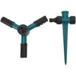 Arroseur de jardin 360� rotatif automatique avec piquet pour pelouse et espaces verts