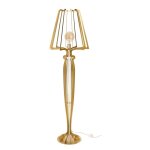 Arti e mestieri - lampadaire minerva �38x166 cm en fer de style r�ticul� avec interrupteur au pied connexion ...