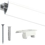 Arti teq - cimaise plafond click up rail 200cm + clips + vis & chevilles multimat�riaux - cimaise tableau ...