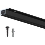 Cimaise plafond top rail 200 cm + vis et chevilles - cimaise tableau pour plafond artiteq noir , a l'unit� ...