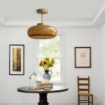 Luminaire suspension plafonniers vintage, lustre rtro en verre, lustre encastr en laiton, lustre unique ...