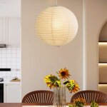 Suspension luminaire papier blanc lanterne suspendue lumire abat - jour hmisphrique pliable dcor ...