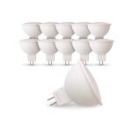 Lot de 10 ampoules led gu5. 3 mr16 12v 5w eq 40w temp�rature de couleur: blanc chaud 2700k