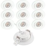 Arum lighting - 10 spots encastrables led asturie orientable 7w eq. 75w temp�rature de couleur: blanc ...