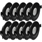 Arum lighting - 10 spots encastrables led noir asturie orientable 7w eq. 75w temp�rature de couleur: ...