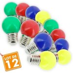 Lot de 12 ampoules e27 1w eq 20w panach� guirlande guinguette ext�rieur