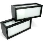 Arum lighting - lot de 2 appliques murales newport ext�rieure e27 noire