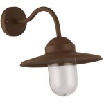 Applique murale e27 col de cygne coly antique mat ip44