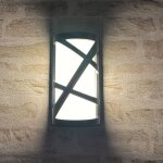 Applique murale noire osaka culot e27 ip44