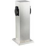 Borne électrique jardin 2 prises ip44 inox carlux Borne électrique jardin 2 prises ip44 inox carlux