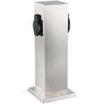Borne lectrique jardin 2 prises ip44 inox carlux