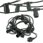 Arum lighting - guirlande guinguette 10 culots e27 10 m�tres interconnectable (sans ampoules)