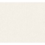As creation - papier peint intiss� uni blanc cr�me tapisserie structur�e effet m�tallique papier peint ...