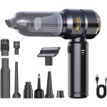 Aspirateur � air comprim� 3 en 1 avec 3 vitesses, rechargeable via usb - c, souffleur d'air longue dur�e. ...