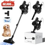 Authmic - aspirateur balai 600w puissant sans sac, aspirateur balai filaire 3 en 1 avec cble de 5m, ...